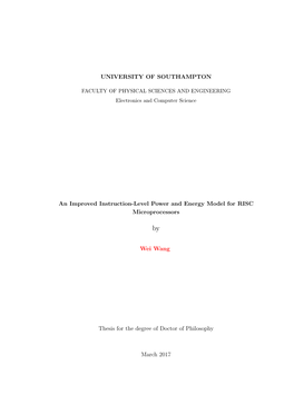 An Improved Instruction-Level Power and Energy Model for RISC Microprocessors