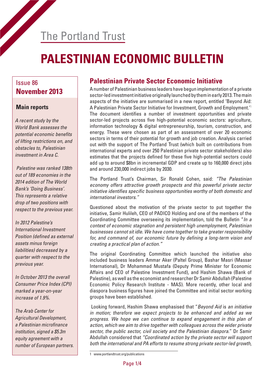 November 2013 Palestinian Private Sector Economic Initiative