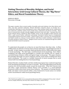 Uniting Theories (With Revisions)