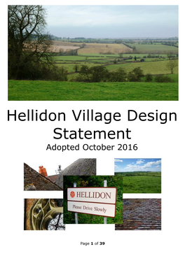 Hellidon Village Design Statement Final Version