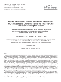 (Leza Fm, Cameros Basin). Chronostratigraphic and Paleogeographic Implications for the Aptian of Iberia