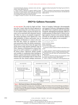 ERCP for Gallstone Pancreatitis