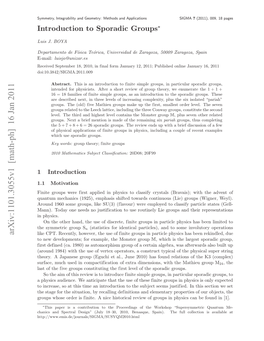 Introduction to Sporadic Groups 3