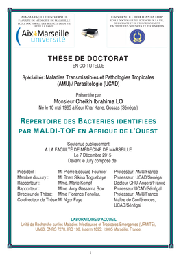 Thèse De Doctorat En Co-Tutelle