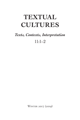 Textual Cultures