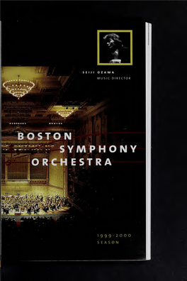 Boston Symphony Orchestra Concert Programs, Season 119, 1999