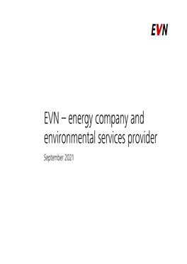 Energy Company and Environmental Services Provider September 2021 2 Agenda