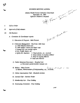 1990S AHSLC Meeting Minutes