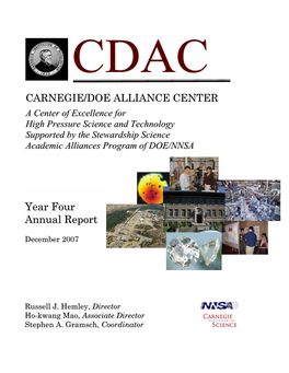 CARNEGIE/DOE ALLIANCE CENTER Year Four Annual Report