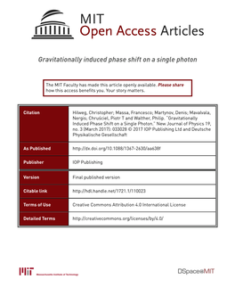 Gravitationally Induced Phase Shift on a Single Photon