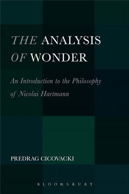 The Analysis of Wonder: an Introduction to the Philosophy Of