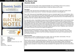 JUNE 2019 the Electric Hotel Dominic Smith