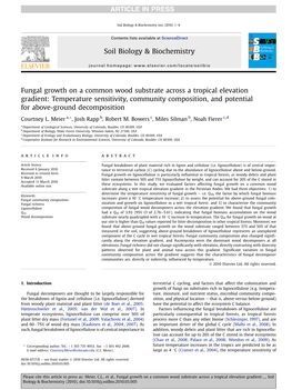 Fungal Growth on a Common Wood Substrate Across a Tropical Elevation Gradient