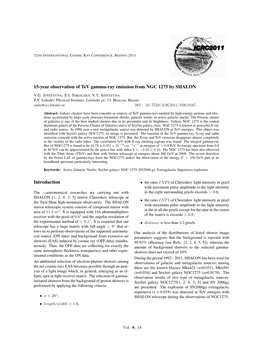 15-Year Observation of Tev Gamma-Ray Emission from NGC 1275 by SHALON