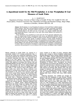 A Depositional Model for the Mid-Westphalian a to Late Westphalian B Coal Measures of South Wales