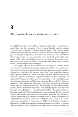 The Croatian Historical Statehood Narrative