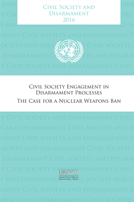 T Civil Society and Disarmament Civil Society and Disar Iety and Disarmament Civil Society and Disarmament Ci Armament Civil