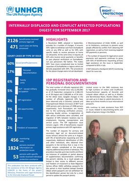 Internally Displaced and Conflict Affected Populations Digest for September 2017