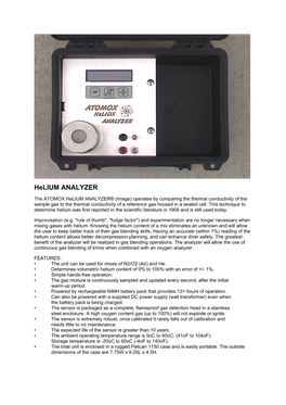 Helium ANALYZER