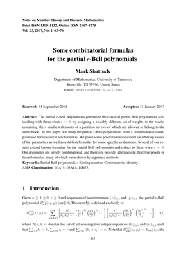 Some Combinatorial Formulas for the Partial R-Bell Polynomials