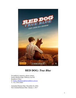 RED DOG: True Blue