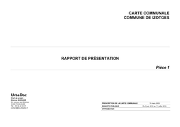 Carte Communale Commune De Izotges Rapport De