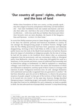 Our Country All Gone’: Rights, Charity and the Loss of Land