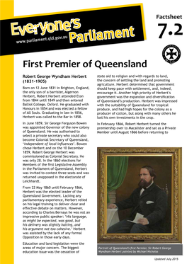 First Premier of Queensland