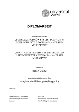 Diplomarbeit