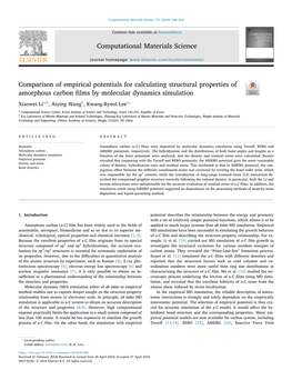 Comparison of Empirical Potentials for Calculating Structural Properties Of