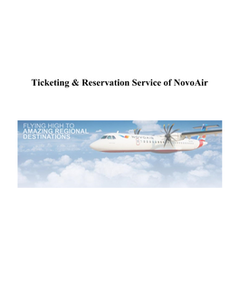 Ticketing & Reservation Service of Novoair