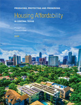 Housing Affordability in CENTRAL TEXAS