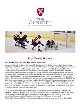 Boys Varsity Hockey