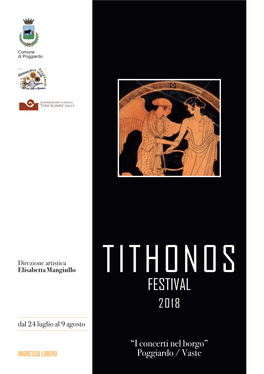 TITHONOS FESTIVAL 2018 Dal 24 Luglio Al 9 Agosto