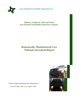 Domestically Manufactured Cars National Assessment Report