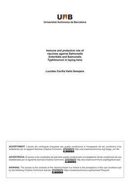 Immune and Protective Role of Vaccines Against Salmonella Enteritidis and Salmonella Typhimurium in Laying Hens