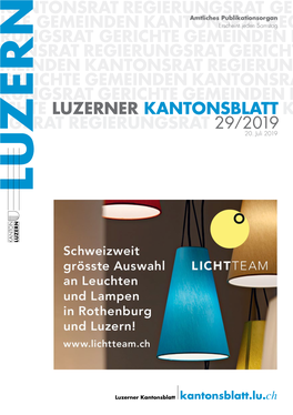 Luzerner Kantonsblatt 29-2019