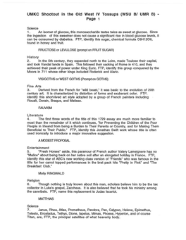 UMKC Shootout in the Old West IV Tossups (WSU BI UMR B) Page 1