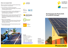 Kampagne Für Photovoltaik Im Landkreis Esslingen