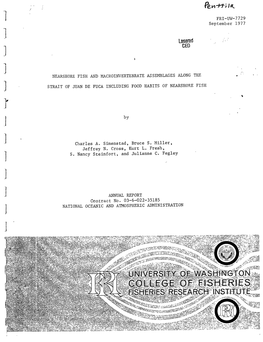 Nearshore Fish and Macronvertebrate Assemblages Along the Strait