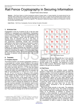 Rail Fence Cryptography in Securing Information Andysah Putera Utama Siahaan