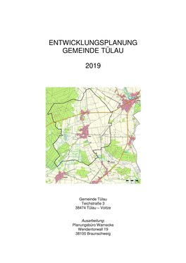 Entwicklungsplanung Gemeinde Tülau 2019