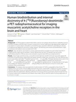 Human Biodistribution and Internal Dosimetry of 4-[ 18F]Fluorobenzyl