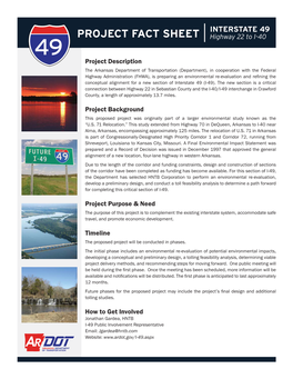 PROJECT FACT SHEET Highway 22 to I-40