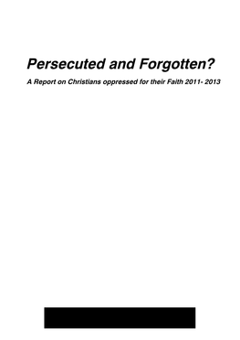 Persecuted and Forgotten?
