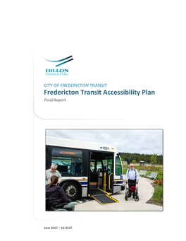 Fredericton Transit Accessibility Plan Final Report