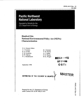 Pacific Northwest National Laboratory Operated by Battelle for the U.S
