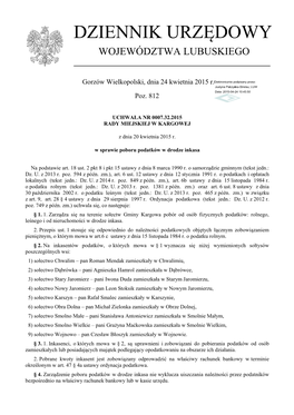 Uchwała Nr 0007.32.2015 Z Dnia 20 Kwietnia 2015 R