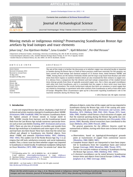 Moving Metals Or Indigenous Mining? Provenancing Scandinavian Bronze Age Artefacts by Lead Isotopes and Trace Elements