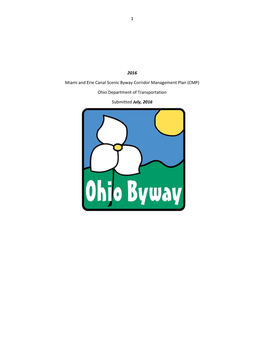 1 2016 Miami and Erie Canal Scenic Byway Corridor Management Plan